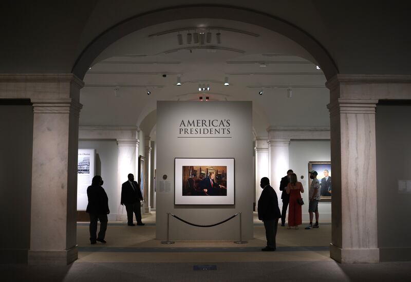 The "America’s Presidents" exhibition at the Smithsonian's National Portrait Gallery in 2021.