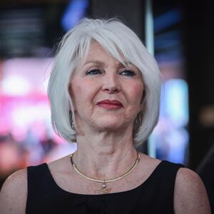 Tina Peters watches returns at a party for her failed run for Colorado secretary state.
