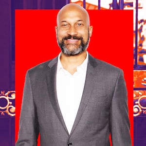 A photo illustration of Keegan-Michael Key
and a background of Only Murders in the Building.