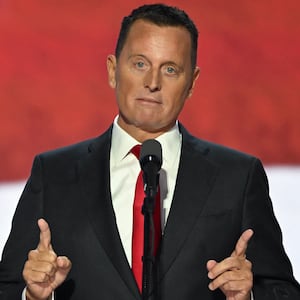 Former US Acting Director of National Intelligence Ric Grenell speaks during the third day of the 2024 Republican National Convention at the Fiserv Forum in Milwaukee, Wisconsin, on July 17, 2024. Days after he survived an assassination attempt Donald Trump won formal nomination as the Republican presidential candidate and picked Ohio US Senator J.D. Vance for running mate. (Photo by ANDREW CABALLERO-REYNOLDS / AFP) (Photo by ANDREW CABALLERO-REYNOLDS/AFP via Getty Images)