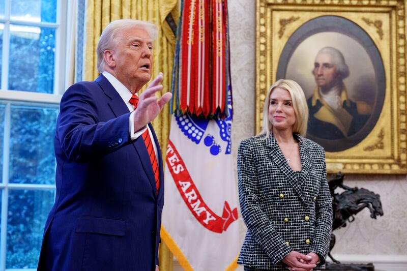 Donald Trump and Pam Bondi.