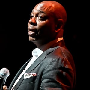 WASHINGTON, DC - JUNE 20: Dave Chappelle performs onstage during the Dave Chappelle theatre dedication ceremony at Duke Ellington School of the Arts on June 20, 2022 in Washington, DC. (Photo by Shannon Finney/Getty Images)