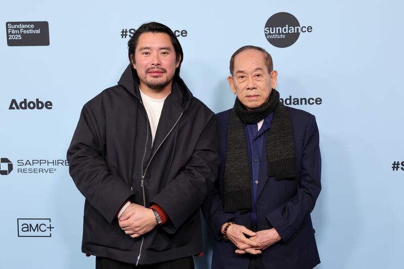 Bao Nguyen and Nguyen Than Nghe attend the "The Stringer" premiere