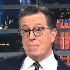 The Late Show with Stephen Colbert,  Colbert putting his hands up