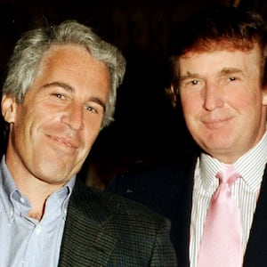 Jeffrey Epstein (left) and Donald Trump in 1997.