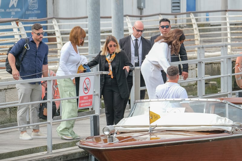 Gayle King also arrived at the same time as Winfrey.