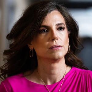 Rep. Nancy Mace, R-S.C., makes his way to a House Republican Conference meeting with President Donald Trump on the budget reconciliation bill in the U.S. Capitol on May 20, 2025.