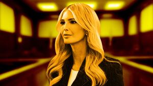 An illustration including a photo of Ivanka Trump