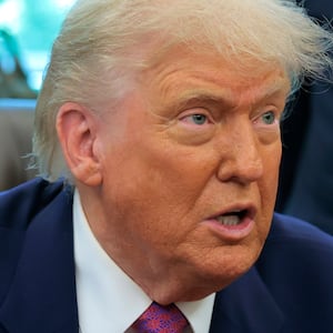 President Donald Trump answering questions in the Oval Office on June 10, 2025 floated without evidence that Lisa Monaco was behind the alleged use of the autopen in the Biden administration.