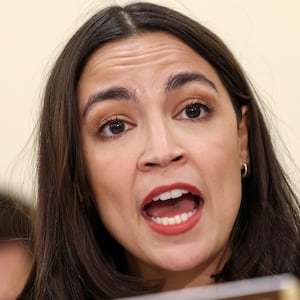 Rep. Alexandria Ocasio-Cortez (D-NY) makes a statement at a House Oversight and Accountability Committee hearing on June 11, 2024 in Washington, DC.