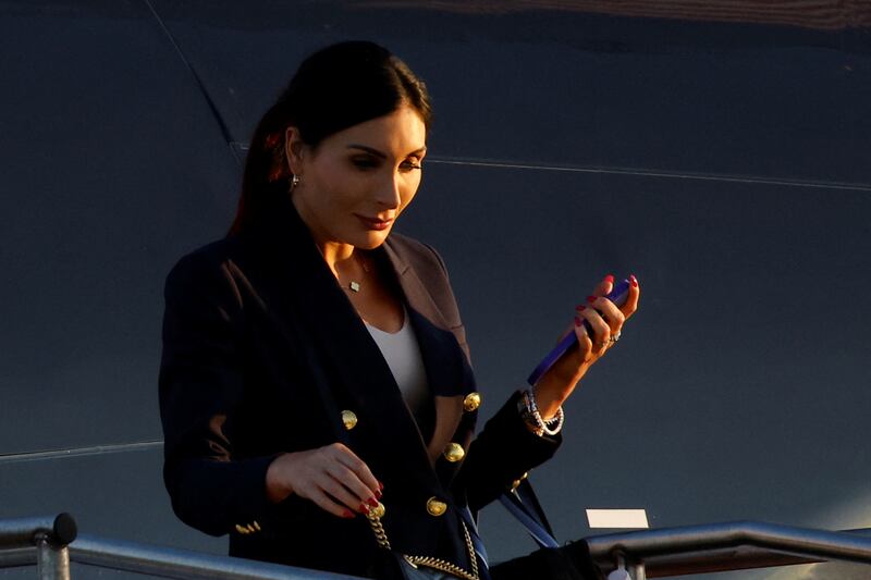 Laura Loomer arrives ahead of Donald Trump's debate with Kamala Harris, in Philadelphia, Pennsylvania, in September.