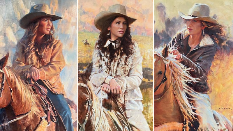 Kristi Noem horse portraits