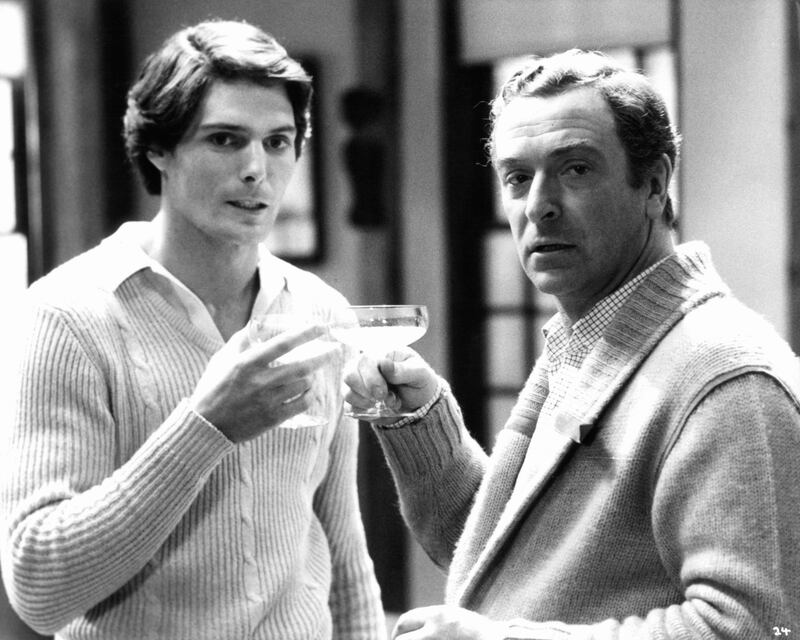 Christopher Reeve and Michael Caine in "Deathtrap"