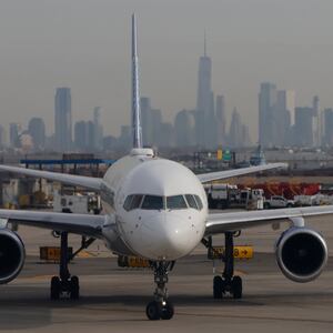 Plane at Newark airport.
