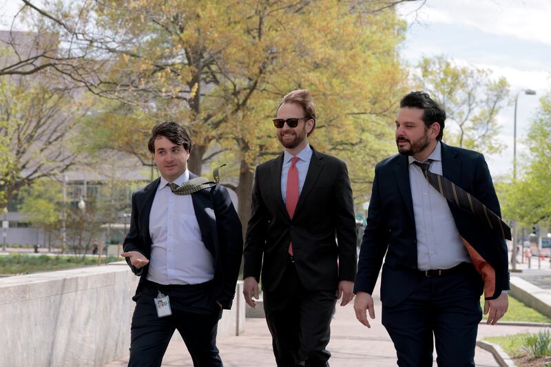 Chairman of the Federal Trade Commission Andrew Ferguson (center) rejected Mark Zuckerberg's cash offers to settle the antitrust case being brought against the Meta boss.
