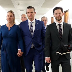 Secretary of Defense Pete Hegseth, his wife Jennifer Rauchet and brother Phil Hegseth