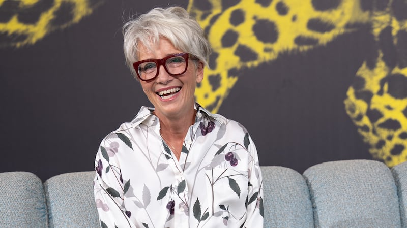 LOCARNO, SWITZERLAND - AUGUST 09: Emma Thompson meets fans during the 78th Locarno Film Festival on August 09, 2025 in Locarno, Switzerland. (Photo by Alessandro Levati/Getty Images)