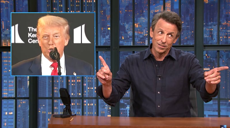 Late Night With Seth Meyers, Meyers talking about Trump's Kennedy Center announcement