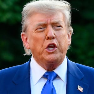 President Donald Trump arrives for a dinner during the NATO summit in The Hague on June 24, 2025 as initial intelligence undermines his claims about the U.S. strikes on Iran.