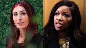 Laura Loomer, Jasmine Crockett split image