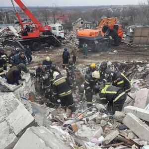 Aftermath of shelling in Belgorod, where 9,000 children are set to be evacuated amid alleged Ukrainian attacks. 