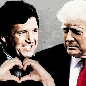 Tucker Carlson and Donald Trump