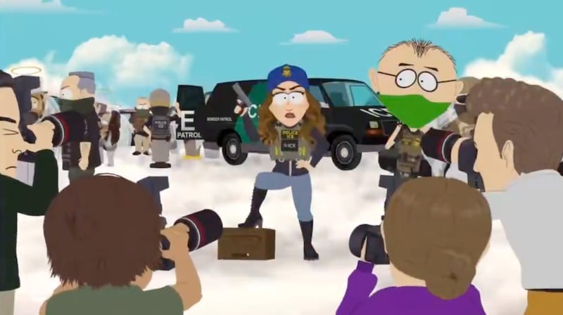 Kristi Noem’s portrayal on ‘South Park’ included her posing for photos three times.