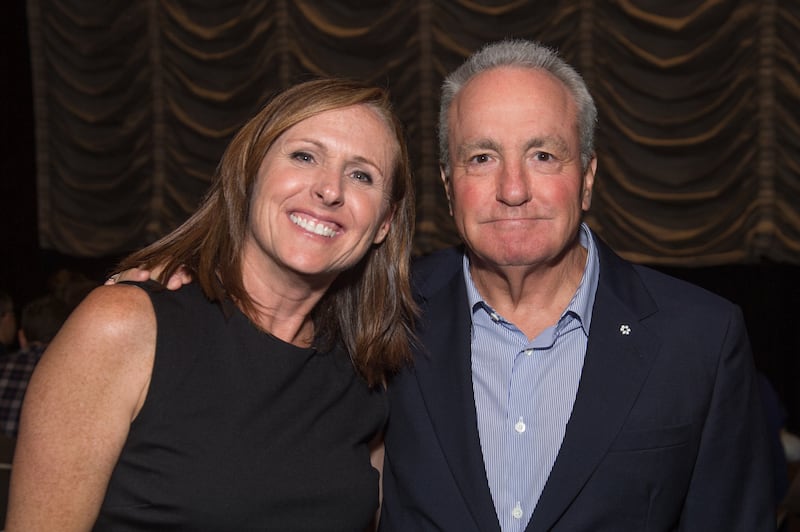 NEW YORK, NY - SEPTEMBER 06:  Actress Molly Shannon (L) and TV Producer Lorne Michaels attend the "Other People" New York Screening at Dolby 88 Theater on September 6, 2016 in New York City.  (Photo by Mark Sagliocco/Getty Images)