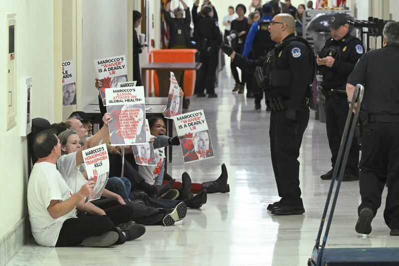 Protesters at the U.S. Capitol.