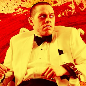 A photo illustration of Pete Davidson in "The Home."