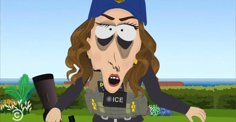 South Park, Kristi Noem portrayed with her botox melting off