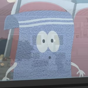 South Park, Towelie arriving in Washington D.C. by bus