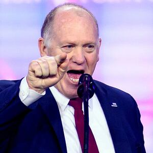 Incoming White House 'border czar' Tom Homan speaks during Turning Point's annual AmericaFest 2024 in Phoenix, Arizona, on December 22, 2024. (Photo by JOSH EDELSON / AFP) (Photo by JOSH EDELSON/AFP via Getty Images)