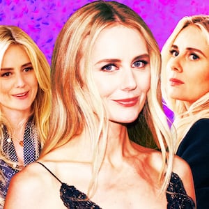 A photo illustration of Justine Lupe on Succession and Nobody Wants This.