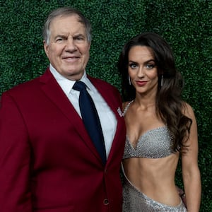 Bill Belichick and Jordon Hudson pose for a photo on the red carpet at the 14th Annual NFL Honors at Saenger Theatre on February 06, 2025 in New Orleans, Louisiana.