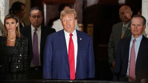 Former President Donald Trump speaks on the day he attends the closing arguments in the Trump Organization civil fraud trial