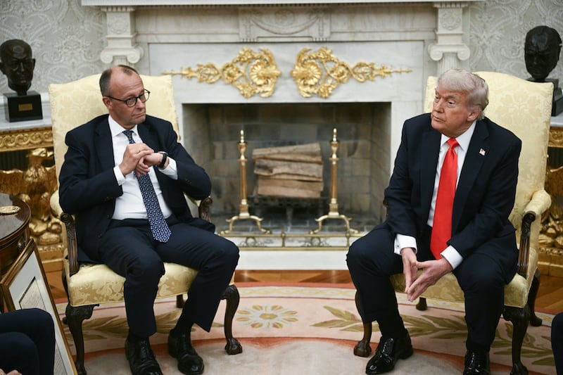 President Donald Trump and German Chancellor Friedrich Merz.