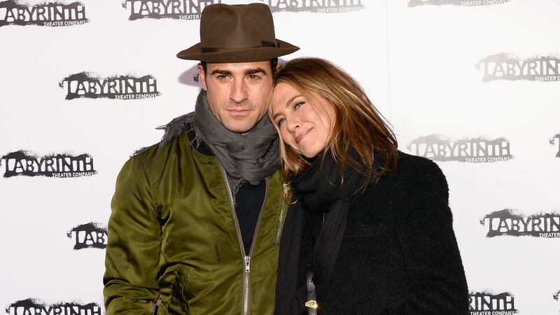 Justin Theroux and Jennifer Aniston in 2015.