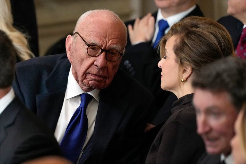 Rupert Murdoch at Trump’s inauguration on Monday.