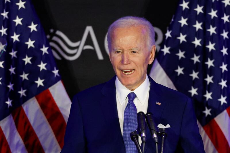 Former U.S. President Joe Biden makes his first major speech since leaving office.