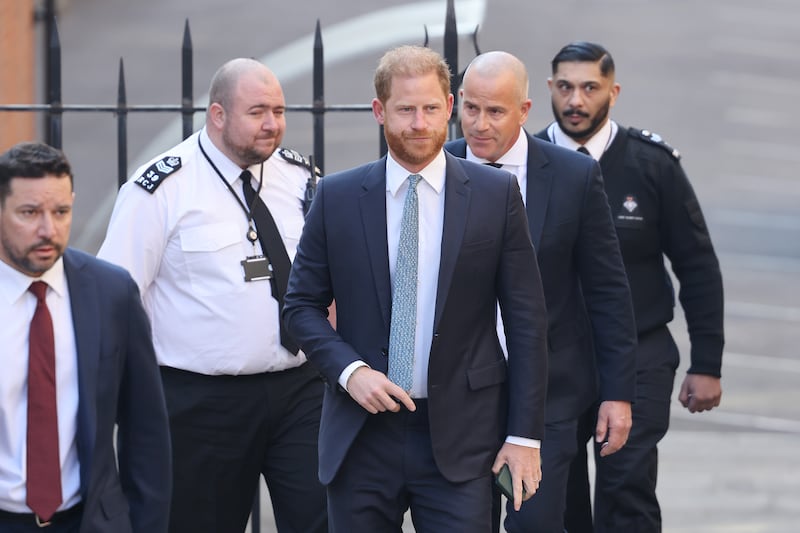 LONDON, ENGLAND - APRIL 08: Prince Harryarrives at Royal Courts of Justice on April 08, 2025 in London, England.