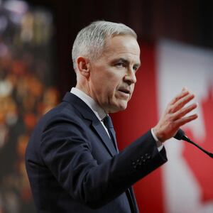 Former Bank of Canada and Bank of England governor Mark Carney speaks after he won the race to become leader of Canada's ruling Liberal Party and will succeed Justin Trudeau as Prime Minister, in Ottawa, Ontario, Canada, March 9, 2025.  REUTERS/Amber Bracken/Pool     TPX IMAGES OF THE DAY