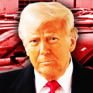 Donald Trump, car dealership photo illustration