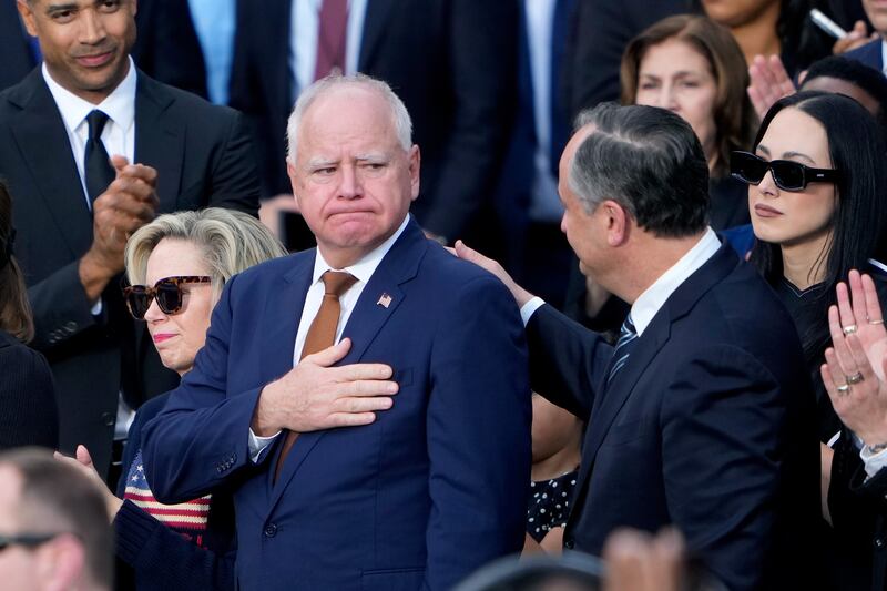 Gov. Tim Walz slammed President Donald Trump on Saturday amid rumors that he may run for president in 2028.