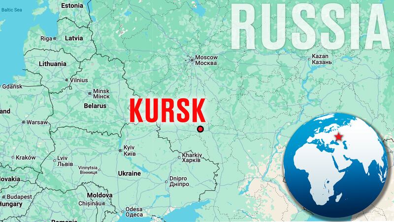Kursk, Russia locator map