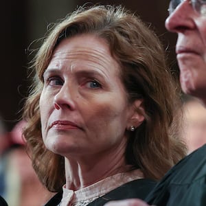 Supreme Court Justice Amy Coney Barrett at a joint session of Congress at the US Capitol.