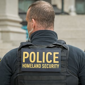 An Immigration and Customs Enforcement's (ICE) officer.