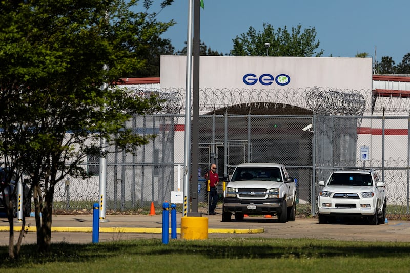 The entrance to the Central Louisiana ICE Processing Center where Kasper Eriksen is detained. It has a capacity of 1,160 detainees.