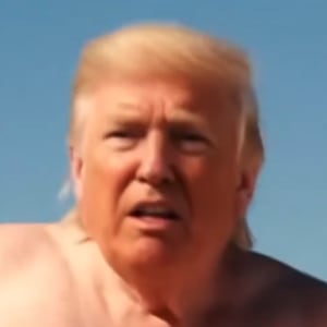 South Park, AI Donald Trump walking naked in the desert