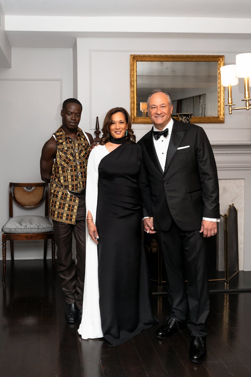 IB Kamara, Kamala Harris, Doug Emhoff
